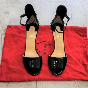 CHRISTIAN LOUBOUTIN SANDAL - TREZANITA - 2.7" HIGH HEEL BLACK